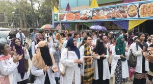 Protest and Road Blockade Against Attempts to Relocate Habiganj Medical College