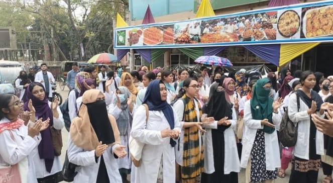 Protest and Road Blockade Against Attempts to Relocate Habiganj Medical College